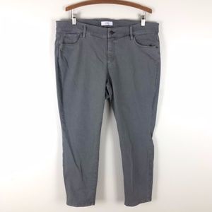 Loft plus moden skinny crop jeans gray 0049